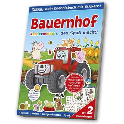 media Verlagsgsellschaft mbH Sticker-Übungsbuch - Bauernhof, Natur - Publicité media Verlagsgsellschaft mbH Sticker-Übungsbuch - Bauernhof, Natur - Publicité
