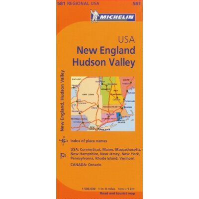Michelin Usa: New England, Hudson Valley Map 581 (Michelin Maps) - Publicité Michelin Usa: New England, Hudson Valley Map 581 (Michelin Maps) - Publicité