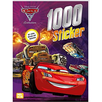 Disney Cars 3: 1000 Sticker: Mit Vielen Rätseln Und Malseiten - Publicité Disney Cars 3: 1000 Sticker: Mit Vielen Rätseln Und Malseiten - Publicité