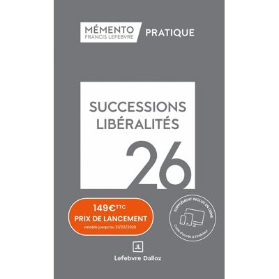 Successions, Libéralités 2026 - Publicité Successions, Libéralités 2026 - Publicité