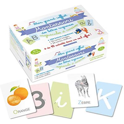 Mon Grand Coffret Montessori Des Lettres Rugueuses : Majuscules Et Cursives - Publicité Mon Grand Coffret Montessori Des Lettres Rugueuses : Majuscules Et Cursives - Publicité