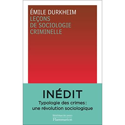 Emile Durkheim Leçons De Sociologie Criminelle - Publicité Emile Durkheim Leçons De Sociologie Criminelle - Publicité