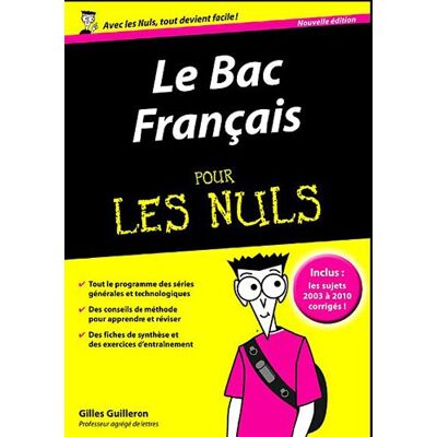 Gilles Guilleron Le Bac Français Pour Les Nuls - Publicité Gilles Guilleron Le Bac Français Pour Les Nuls - Publicité
