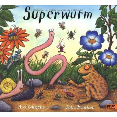 Axel Scheffler Superwurm: Vierfarbiges Bilderbuch - Publicité Axel Scheffler Superwurm: Vierfarbiges Bilderbuch - Publicité