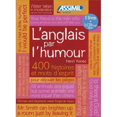 Assimil L'Anglais Par L'Humour : 400 Histoires Et Mots D'Esprit Pour Déjouer Les Pièges : 1 Livre + 1 Cd Mp3 - Publicité Assimil L'Anglais Par L'Humour : 400 Histoires Et Mots D'Esprit Pour Déjouer Les Pièges : 1 Livre + 1 Cd Mp3 - Publicité