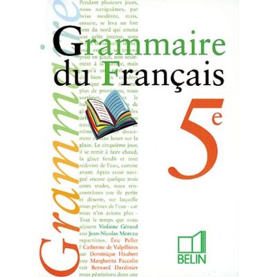 Collectif Grammaire Du Français 5e - Publicité Collectif Grammaire Du Français 5e - Publicité