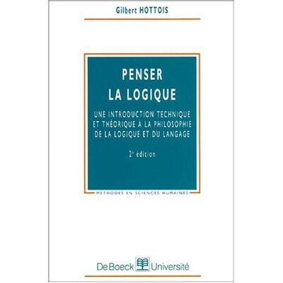 Gilbert Hottois Penser La Logique : Une Introduction Technique Et Théorique À La Philosophie De La Logique Et Du Langage - Publicité Gilbert Hottois Penser La Logique : Une Introduction Technique Et Théorique À La Philosophie De La Logique Et Du Langage - Publicité