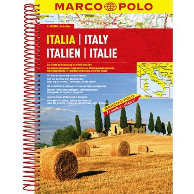 Marco Polo Reiseatlas Italien 1:300.000: Mit Landschaftlichen Schönen Strecken Und Sehenswürdigkeiten. Übersichtskarte Zum Ausklappen, Entfernungstabelle, 16 Citypläne, Europateil - Publicité Marco Polo Reiseatlas Italien 1:300.000: Mit Landschaftlichen Schönen Strecken Und Sehenswürdigkeiten. Übersichtskarte Zum Ausklappen, Entfernungstabelle, 16 Citypläne, Europateil - Publicité