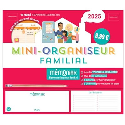 Editions 365 Mini-Organiseur Familial 2025 : 16 Mois, De Septembre 2024 À Décembre 2025 - Publicité Editions 365 Mini-Organiseur Familial 2025 : 16 Mois, De Septembre 2024 À Décembre 2025 - Publicité
