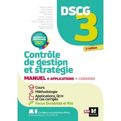 Rahma Chekkar Dscg 3 Contrôle De Gestion Et Stratégie : Manuel + Applications + Corrigés - Publicité Rahma Chekkar Dscg 3 Contrôle De Gestion Et Stratégie : Manuel + Applications + Corrigés - Publicité