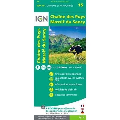 Collectif Ign 75 000 Touristische Wanderkarte 15 Chaîne Des Puys - Massif Du Sancy - Publicité Collectif Ign 75 000 Touristische Wanderkarte 15 Chaîne Des Puys - Massif Du Sancy - Publicité