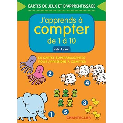 J'Apprends À Compter De 1 À 10 : 50 Cartes Superamusantes Pour Apprendre À Compter : Dès 3 Ans - Publicité J'Apprends À Compter De 1 À 10 : 50 Cartes Superamusantes Pour Apprendre À Compter : Dès 3 Ans - Publicité