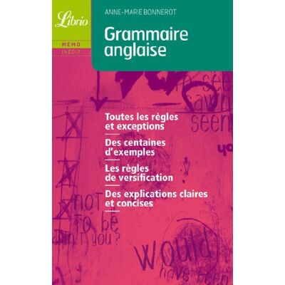 Anne-Marie Bonnerot Grammaire Anglaise - Publicité Anne-Marie Bonnerot Grammaire Anglaise - Publicité