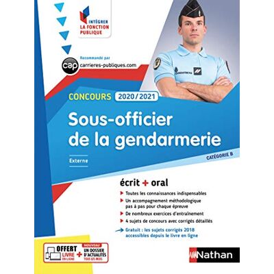 Collectif Sous-Officier De La Gendarmerie, Concours 2020-2021 : Catégorie B, Externe : Écrit + Oral - Publicité Collectif Sous-Officier De La Gendarmerie, Concours 2020-2021 : Catégorie B, Externe : Écrit + Oral - Publicité
