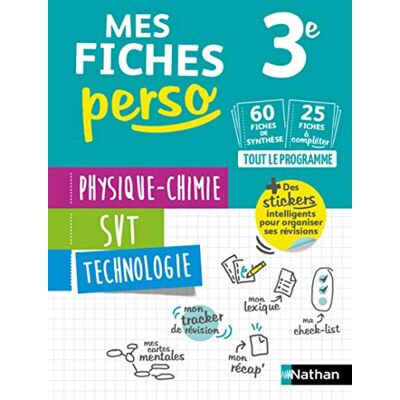 Nicolas Coppens Mes Fiches Perso Physique Chimie, Svt, Technologie 3e - Publicité Nicolas Coppens Mes Fiches Perso Physique Chimie, Svt, Technologie 3e - Publicité