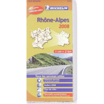 Michelin Rhône-Alpes : 1/200 000 - Publicité Michelin Rhône-Alpes : 1/200 000 - Publicité