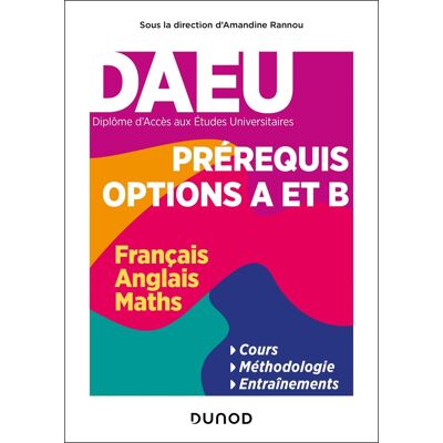 Jocelyne Alimeck Daeu, Diplôme D'Accès Aux Études Universitaires : Prérequis Options A Et B : Français, Anglais, Maths - Publicité Jocelyne Alimeck Daeu, Diplôme D'Accès Aux Études Universitaires : Prérequis Options A Et B : Français, Anglais, Maths - Publicité