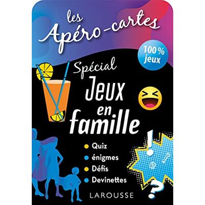Larousse Les Apéro-Cartes Spécial Jeux En Famille : Le Dessin De Trop, Vrai Ou Faux ?, Jeux De Mots, Ni Oui Ni Non : 100 % Jeux - Publicité Larousse Les Apéro-Cartes Spécial Jeux En Famille : Le Dessin De Trop, Vrai Ou Faux ?, Jeux De Mots, Ni Oui Ni Non : 100 % Jeux - Publicité