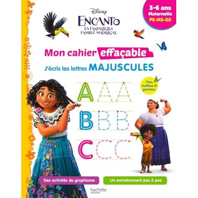 Disney Encanto, La Fantastique Famille Madrigal : Mon Cahier Effaçable, J'Écris Les Lettres Majuscules : 3-6 Ans, Maternelle, Ps, Ms, Gs - Publicité Disney Encanto, La Fantastique Famille Madrigal : Mon Cahier Effaçable, J'Écris Les Lettres Majuscules : 3-6 Ans, Maternelle, Ps, Ms, Gs - Publicité