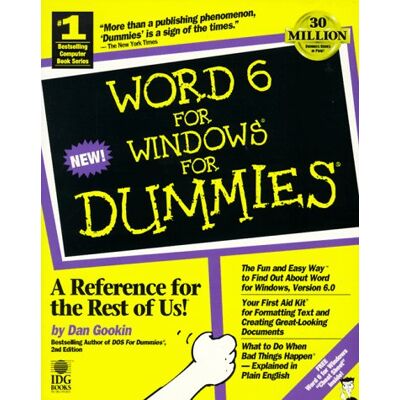 Dan Gookin Word 6 For Windows For Dummies - Publicité Dan Gookin Word 6 For Windows For Dummies - Publicité
