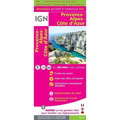 IGN Provence Alpes Côtes D`Azur 2015. 1 : 250 000 - Publicité IGN Provence Alpes Côtes D`Azur 2015. 1 : 250 000 - Publicité