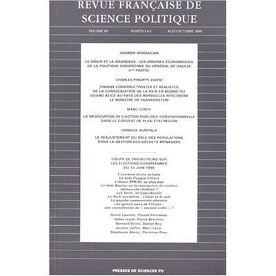 Collectif Revue Française De Sciences Politique Vol.49 Tome 4/5 - Publicité Collectif Revue Française De Sciences Politique Vol.49 Tome 4/5 - Publicité
