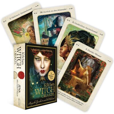 Kitchen Witch Orakel: Magische Sprüche Und Natürliche Heilmittel - 36 Karten Mit Begleitbuch Inkl. Zaubersprüchen Und Rezepten Von Der Ausnahmekünstlerin Jena Dellagrottaglia - Publicité Kitchen Witch Orakel: Magische Sprüche Und Natürliche Heilmittel - 36 Karten Mit Begleitbuch Inkl. Zaubersprüchen Und Rezepten Von Der Ausnahmekünstlerin Jena Dellagrottaglia - Publicité