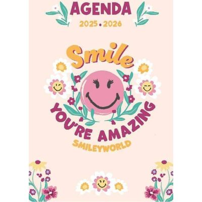 Smiley : Agenda 2025-2026 : Happiness - Publicité Smiley : Agenda 2025-2026 : Happiness - Publicité