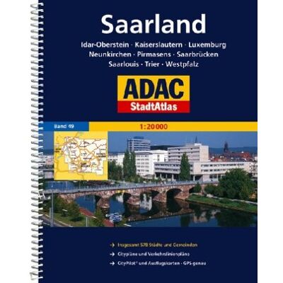 ADAC Kartografie Adac Stadtatlas Saarland Mit Idar-Oberstein, Kaiserslautern, Luxembourg, Neunkir: Chen, Pirmasens, Saarbrücken, Saarlouis, Trier, Westpfalz 1: 20 000: ... Citypilot Und Ausflugskarten. Gps-Genau - Publicité ADAC Kartografie Adac Stadtatlas Saarland Mit Idar-Oberstein, Kaiserslautern, Luxembourg, Neunkir: Chen, Pirmasens, Saarbrücken, Saarlouis, Trier, Westpfalz 1: 20 000: ... Citypilot Und Ausflugskarten. Gps-Genau - Publicité