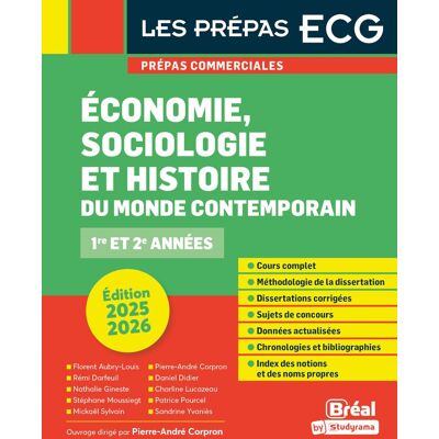 Florent Aubry-Louis Economie, Sociologie Et Histoire Du Monde Contemporain : Prépas Commerciales 1re Et 2e Années : 2025-2026 - Publicité Florent Aubry-Louis Economie, Sociologie Et Histoire Du Monde Contemporain : Prépas Commerciales 1re Et 2e Années : 2025-2026 - Publicité