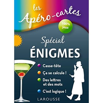 Larousse Les Apéro-Cartes Spécial Énigmes - Publicité Larousse Les Apéro-Cartes Spécial Énigmes - Publicité