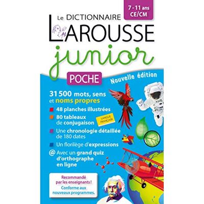 Le Dictionnaire Larousse Junior Poche, 7-11 Ans, Ce-Cm - Publicité Le Dictionnaire Larousse Junior Poche, 7-11 Ans, Ce-Cm - Publicité