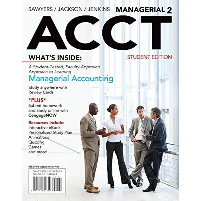 Roby Sawyers Managerial Acct2 (With Cengagenow With Ebook Printed Access Card) - Publicité Roby Sawyers Managerial Acct2 (With Cengagenow With Ebook Printed Access Card) - Publicité