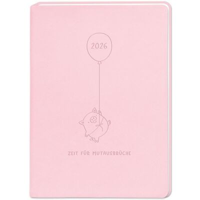 Terminplaner Lederlook 2026 Rosa: Terminplaner Lederlook A6 - Publicité Terminplaner Lederlook 2026 Rosa: Terminplaner Lederlook A6 - Publicité