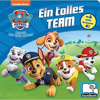Nickelodeon Paw Patrol - Ein Tolles Team - Pappbilderbuch Mit 6 Integrierten Sounds - Soundbuch Für Kinder Ab 18 Monaten - Publicité Nickelodeon Paw Patrol - Ein Tolles Team - Pappbilderbuch Mit 6 Integrierten Sounds - Soundbuch Für Kinder Ab 18 Monaten - Publicité
