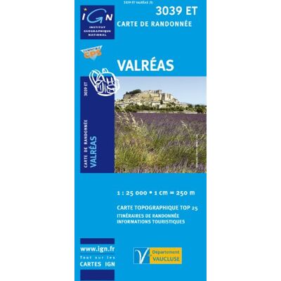 Valréas 1 : 25 000: Ign.3039et - Publicité Valréas 1 : 25 000: Ign.3039et - Publicité
