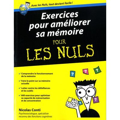Nicolas Conti Exercices Pour Améliorer Sa Mémoire Pour Les Nuls - Publicité Nicolas Conti Exercices Pour Améliorer Sa Mémoire Pour Les Nuls - Publicité