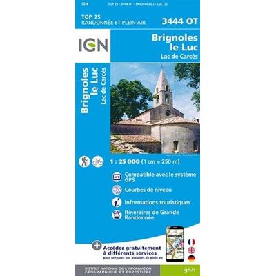 Brignoles / Le Luc 1 : 25 000: Compatible Avec Le Système Gps / Courbes De Niveau / Informations Touristiques / Itinèraires De Grande Randonnèe - Publicité Brignoles / Le Luc 1 : 25 000: Compatible Avec Le Système Gps / Courbes De Niveau / Informations Touristiques / Itinèraires De Grande Randonnèe - Publicité
