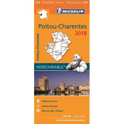 Poitou-Charentes 17521 Carte Michelin Kaart 2018 - Publicité Poitou-Charentes 17521 Carte Michelin Kaart 2018 - Publicité