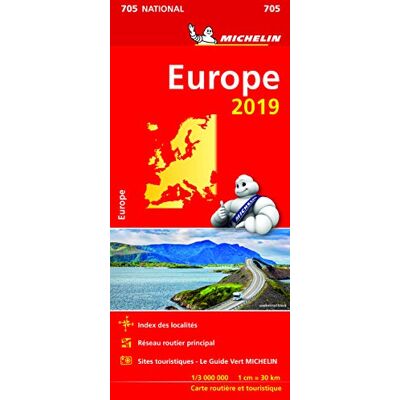Carte Europe Michelin 2019 - Publicité Carte Europe Michelin 2019 - Publicité