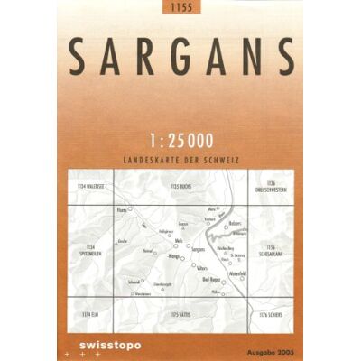 Collectif Swisstopo 1 : 25 000 Sargans - Publicité Collectif Swisstopo 1 : 25 000 Sargans - Publicité