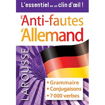 Carine Girac-Marinier L'Anti-Fautes D'Allemand : Grammaire, Conjugaisons, 7.000 Verbes : L'Essentiel En Un Clin D'Oeil ! - Publicité Carine Girac-Marinier L'Anti-Fautes D'Allemand : Grammaire, Conjugaisons, 7.000 Verbes : L'Essentiel En Un Clin D'Oeil ! - Publicité