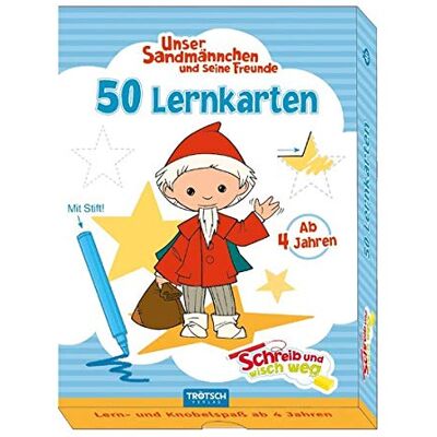 Trötsch Verlag GmbH & Co. KG Trötsch Unser Sandmännchen Lernkarten Schreib Und Wisch Weg Mit Stift: Übungsheft Lernheft Vorschule Grundschule - Publicité Trötsch Verlag GmbH & Co. KG Trötsch Unser Sandmännchen Lernkarten Schreib Und Wisch Weg Mit Stift: Übungsheft Lernheft Vorschule Grundschule - Publicité