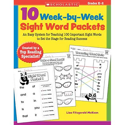 Lisa McKeon 10 Week-By-Week Sight Word Packets: An Easy System For Teaching 100 Important Sight Words To Set The Stage For Reading Success - Publicité Lisa McKeon 10 Week-By-Week Sight Word Packets: An Easy System For Teaching 100 Important Sight Words To Set The Stage For Reading Success - Publicité