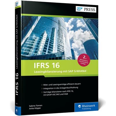 Sabine Toman Ifrs 16 – Leasingbilanzierung Mit Sap S/4hana: Buchung Und Bewertung Nach Hgb, Ifrs Und Us-Gaap Asc 842 (Sap Press) - Publicité Sabine Toman Ifrs 16 – Leasingbilanzierung Mit Sap S/4hana: Buchung Und Bewertung Nach Hgb, Ifrs Und Us-Gaap Asc 842 (Sap Press) - Publicité