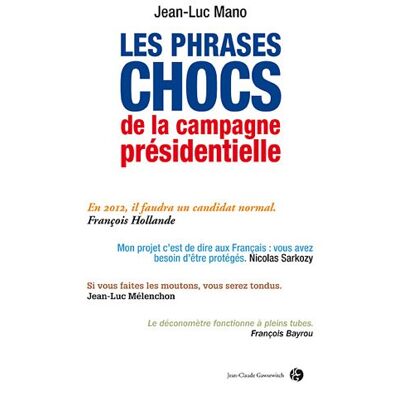 Jean-Luc Mano Les Phrases Chocs De La Campagne Présidentielle - Publicité Jean-Luc Mano Les Phrases Chocs De La Campagne Présidentielle - Publicité