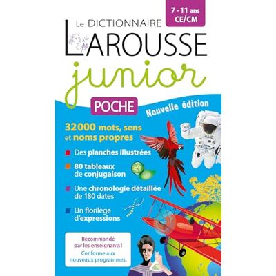 Le Dictionnaire Larousse Junior Poche, 7-11 Ans, Ce, Cm - Publicité Le Dictionnaire Larousse Junior Poche, 7-11 Ans, Ce, Cm - Publicité