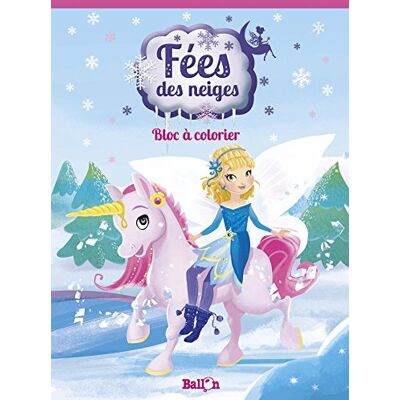 Ballon Fées Des Neiges : Bloc À Colorier - Publicité Ballon Fées Des Neiges : Bloc À Colorier - Publicité
