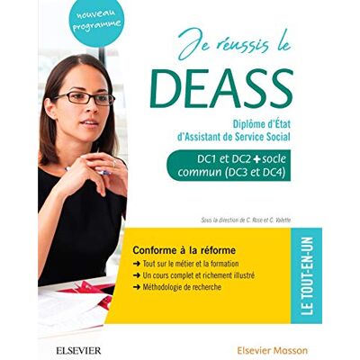 Collectif Je Réussis Le Deass, Diplôme D'Etat D'Assistant De Service Social : Dc1 Et Dc2 + Socle Commun (Dc3 Et Dc4) : Nouveau Programme - Publicité Collectif Je Réussis Le Deass, Diplôme D'Etat D'Assistant De Service Social : Dc1 Et Dc2 + Socle Commun (Dc3 Et Dc4) : Nouveau Programme - Publicité