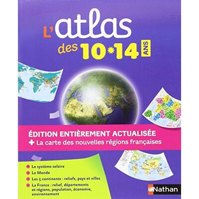 Nathan L'Atlas Des 10-14 Ans - Publicité Nathan L'Atlas Des 10-14 Ans - Publicité